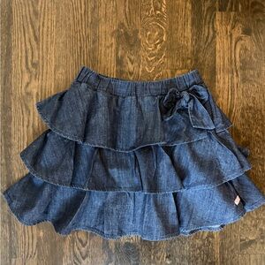 Ruffle Butts Denim Blue Ruffle Skirt